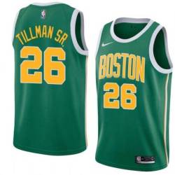 Boston Celtics #26 Xavier Tillman Sr. Green Gold 2018-2019 Earned Jersey