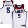 Mikal Bridges Basketball World Cup 2023 Team USA #5 White Jersey