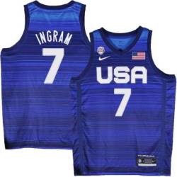 Brandon Ingram Basketball World Cup 2023 Team USA #7 Navy Jersey