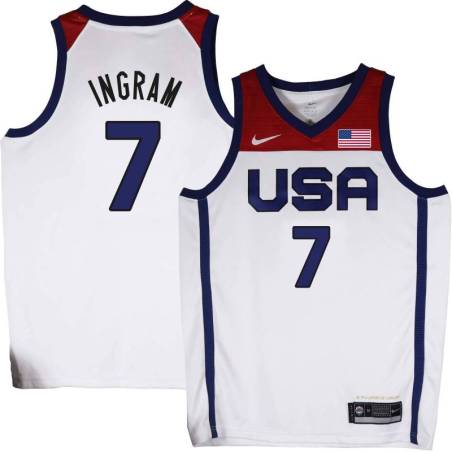 Brandon Ingram Basketball World Cup 2023 Team USA #7 White Jersey