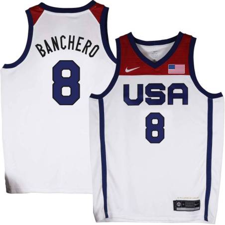 Paolo Banchero Basketball World Cup 2023 Team USA #8 White Jersey
