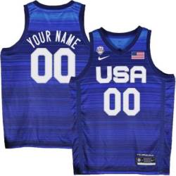 Custom Basketball World Cup 2023 Team USA #00 Navy Jersey
