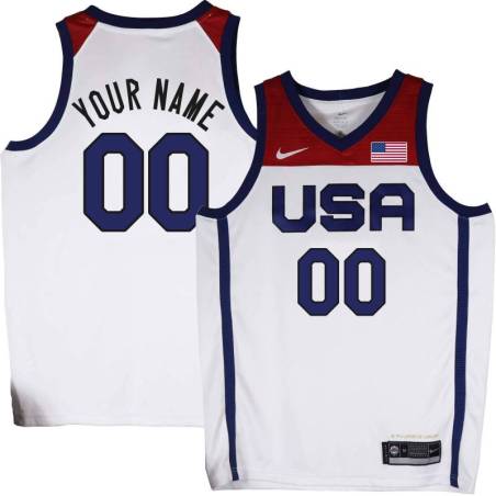 Custom Basketball World Cup 2023 Team USA #00 White Jersey