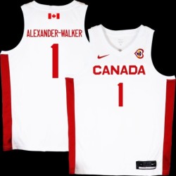 Nickeil Alexander-walker Basketball World Cup 2023 Team Canada #1 White Jersey
