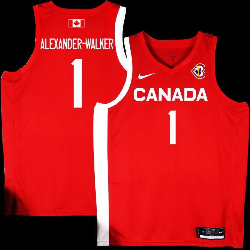 Nickeil Alexander-walker Basketball World Cup 2023 Team Canada #1 Red Jersey