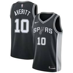 Black Bird Averitt Twill Basketball Jersey -Spurs #10 Averitt Twill Jerseys, FREE SHIPPING