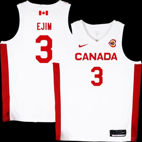 Melvin Ejim Basketball World Cup 2023 Team Canada #3 White Jersey