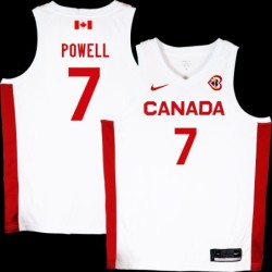Dwight Powell Basketball World Cup 2023 Team Canada #7 White Jersey