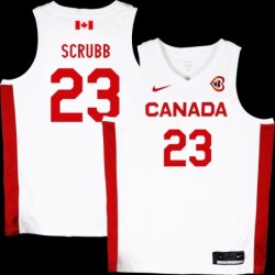 Phil Scrubb Basketball World Cup 2023 Team Canada #23 White Jersey