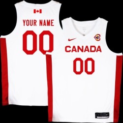 Custom Basketball World Cup 2023 Team Canada #00 White Jersey