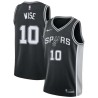 Black Skip Wise Twill Basketball Jersey -Spurs #10 Wise Twill Jerseys, FREE SHIPPING