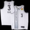 Thunder #3 Dale Ellis 2021-22City White Jersey with Love's sponsor patch