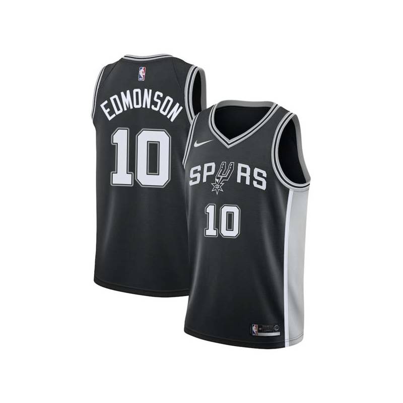 Black Keith Edmonson Twill Basketball Jersey -Spurs #10 Edmonson Twill Jerseys, FREE SHIPPING