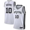 White Keith Bogans Twill Basketball Jersey -Spurs #10 Bogans Twill Jerseys, FREE SHIPPING