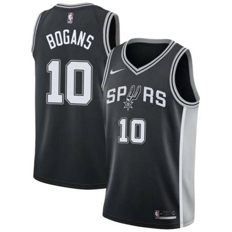 Black Keith Bogans Twill Basketball Jersey -Spurs #10 Bogans Twill Jerseys, FREE SHIPPING