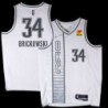 Thunder #34 Frank Brickowski 2021-22City White Jersey with Love's sponsor patch