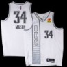 Thunder #34 Desmond Mason 2021-22City White Jersey with Love's sponsor patch