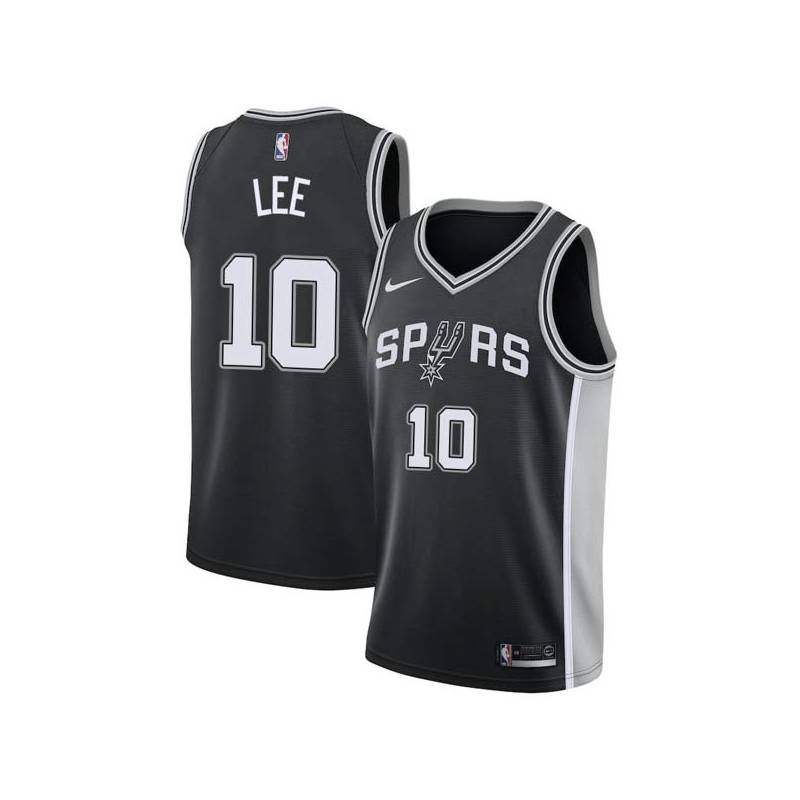 Black David Lee Twill Basketball Jersey -Spurs #10 Lee Twill Jerseys, FREE SHIPPING