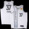 Thunder #37 Derek Fisher 2021-22City White Jersey with Love's sponsor patch