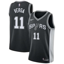 Black Bob Verga Twill Basketball Jersey -Spurs #11 Verga Twill Jerseys, FREE SHIPPING