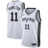 White Joe Hamilton Twill Basketball Jersey -Spurs #11 Hamilton Twill Jerseys, FREE SHIPPING