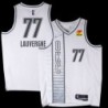 Thunder #77 Joffrey Lauvergne 2021-22City White Jersey with Love's sponsor patch