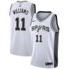 White Ray Williams Twill Basketball Jersey -Spurs #11 Williams Twill Jerseys, FREE SHIPPING