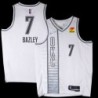 Thunder #7 Darius Bazley 2021-22City White Jersey with Love's sponsor patch