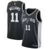 Black Ray Williams Twill Basketball Jersey -Spurs #11 Williams Twill Jerseys, FREE SHIPPING