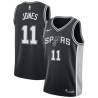 Black Anthony Jones Twill Basketball Jersey -Spurs #11 Jones Twill Jerseys, FREE SHIPPING