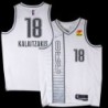 Thunder #18 Georgios Kalaitzakis 2021-22City White Jersey with Love's sponsor patch