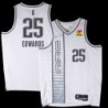 Thunder #25 Rob Edwards 2021-22City White Jersey with Love's sponsor patch