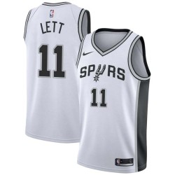 White Clifford Lett Twill Basketball Jersey -Spurs #11 Lett Twill Jerseys, FREE SHIPPING