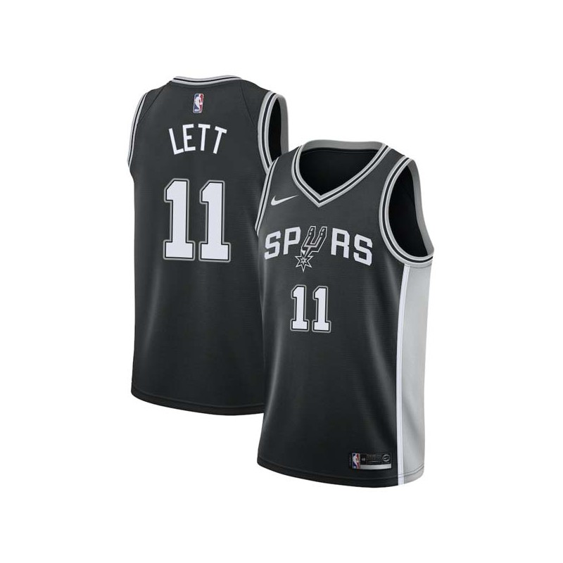 Black Clifford Lett Twill Basketball Jersey -Spurs #11 Lett Twill Jerseys, FREE SHIPPING