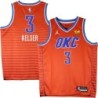 Thunder #3 Greg Kelser Orange Jersey with Love's sponsor patch