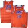 Thunder #24 Mateen Cleaves Orange Jersey with Love's sponsor patch