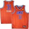 Thunder #31 Sebastian Telfair Orange Jersey with Love's sponsor patch