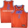 Thunder #2 Shai Gilgeous-Alexander Orange Jersey with Love's sponsor patch