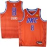 Thunder #8 Jawun Evans Orange Jersey with Love's sponsor patch