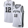 White Matt Othick Twill Basketball Jersey -Spurs #12 Othick Twill Jerseys, FREE SHIPPING