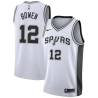 White Bruce Bowen Twill Basketball Jersey -Spurs #12 Bowen Twill Jerseys, FREE SHIPPING