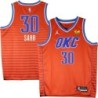 Thunder #30 Olivier Sarr Orange Jersey with Love's sponsor patch