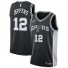 Black Othyus Jeffers Twill Basketball Jersey -Spurs #12 Jeffers Twill Jerseys, FREE SHIPPING