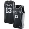 Black Gene Phillips Twill Basketball Jersey -Spurs #13 Phillips Twill Jerseys, FREE SHIPPING