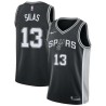 Black James Silas Twill Basketball Jersey -Spurs #13 Silas Twill Jerseys, FREE SHIPPING