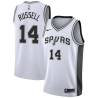 White Rubin Russell Twill Basketball Jersey -Spurs #14 Russell Twill Jerseys, FREE SHIPPING