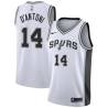 White Mike D'Antoni Twill Basketball Jersey -Spurs #14 D'Antoni Twill Jerseys, FREE SHIPPING