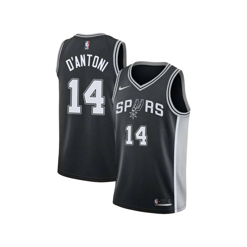 Black Mike D'Antoni Twill Basketball Jersey -Spurs #14 D'Antoni Twill Jerseys, FREE SHIPPING