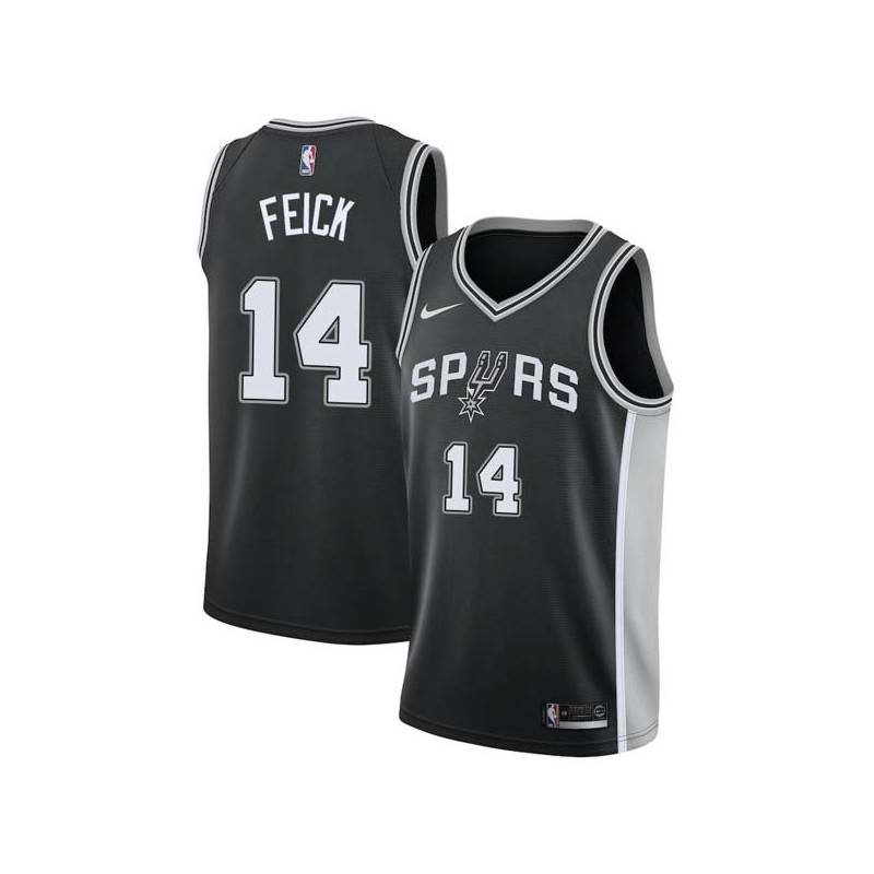 Black Jamie Feick Twill Basketball Jersey -Spurs #14 Feick Twill Jerseys, FREE SHIPPING