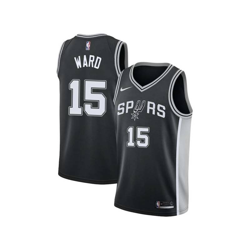 Black Henry Ward Twill Basketball Jersey -Spurs #15 Ward Twill Jerseys, FREE SHIPPING